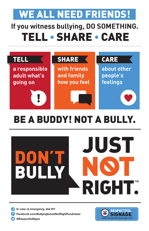 Respectful Ways poster: Tell Share Care